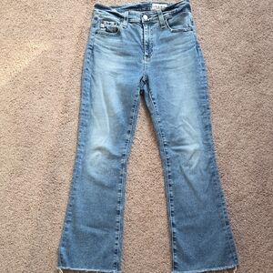 AG Adriano Goldschmied Denim Blue Flare Jeans